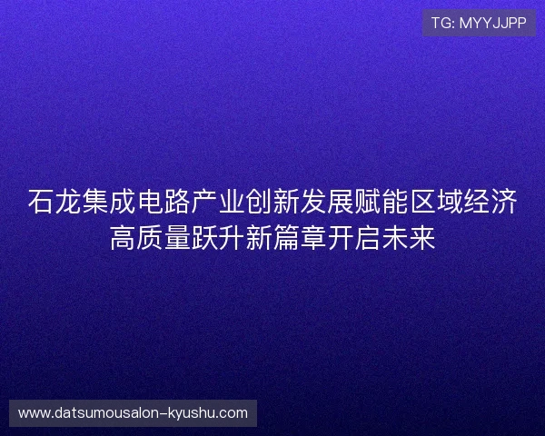 石龙集成电路产业创新发展赋能区域经济高质量跃升新篇章开启未来 石龙集成电路产业创新发展赋能区域经济高质量跃升新篇章开启未来
